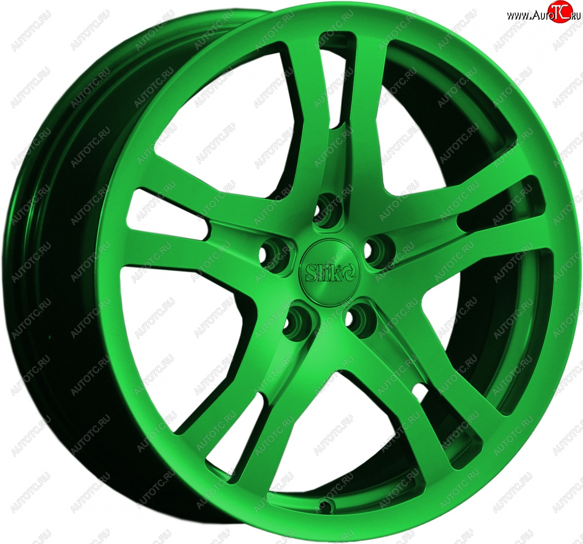 14 599 р. Кованый диск Slik classik R17x7.5 Зеленый (GREEN) 7.5x17   (Цвет: GREEN)  с доставкой в г. Воронеж