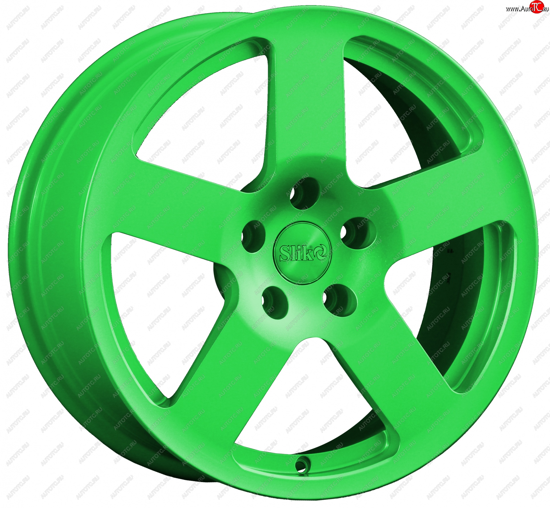 14 599 р. Кованый диск Slik classik R17x7.5 RAL 6038 ярко зеленый (6038) 7.5x17   (Цвет: 6038)  с доставкой в г. Воронеж