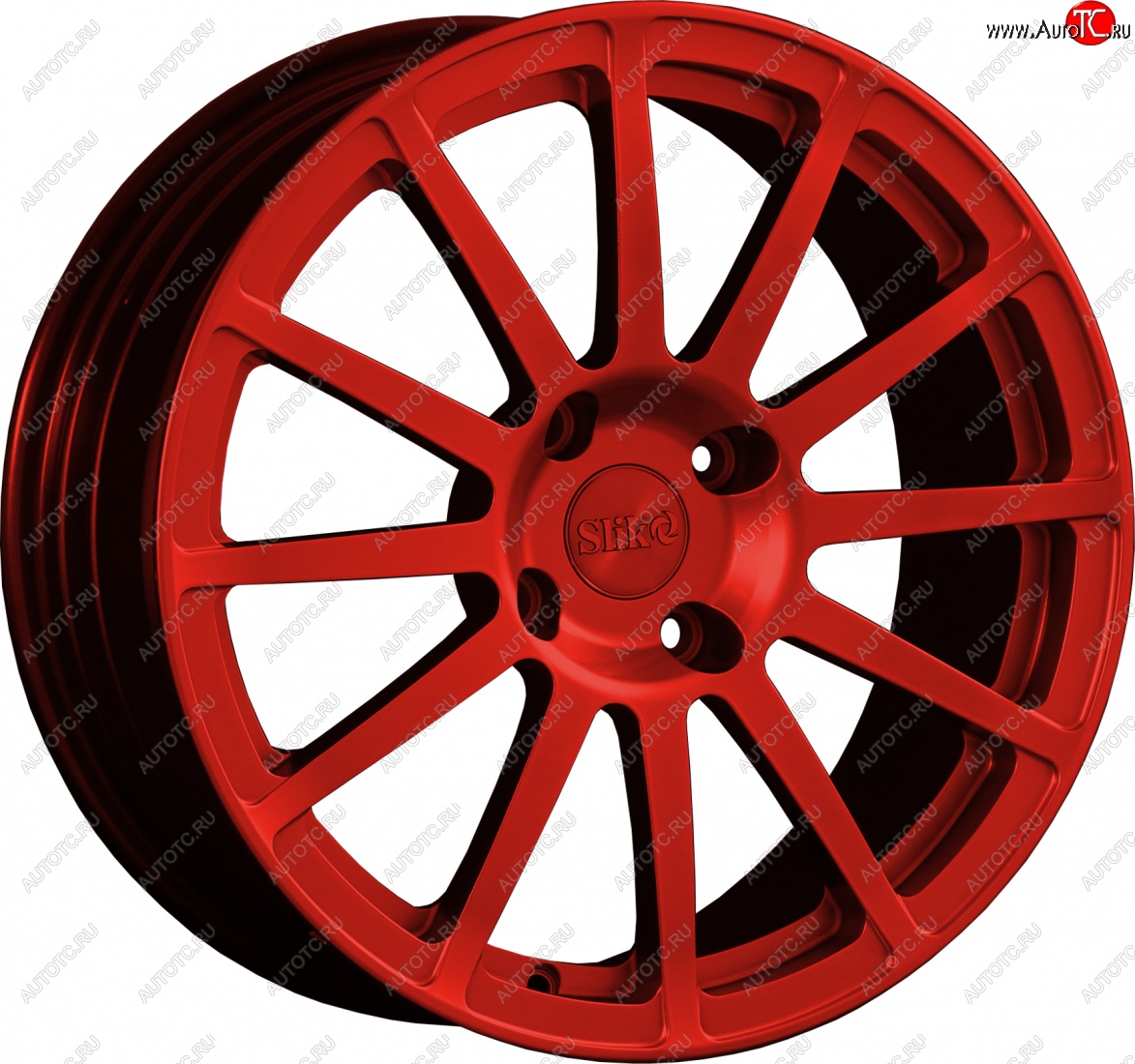 25 599 р. Кованый диск Slik classik R17x7.5 Красный (RED) 7.5x17   (Цвет: RED)  с доставкой в г. Воронеж