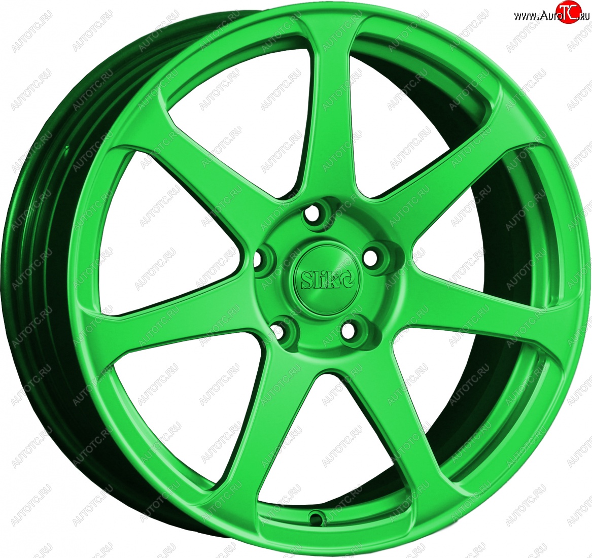 14 499 р. Кованый диск Slik classik R17x7.5 RAL 6038 ярко зеленый (6038) 7.5x17   (Цвет: 6038)  с доставкой в г. Воронеж