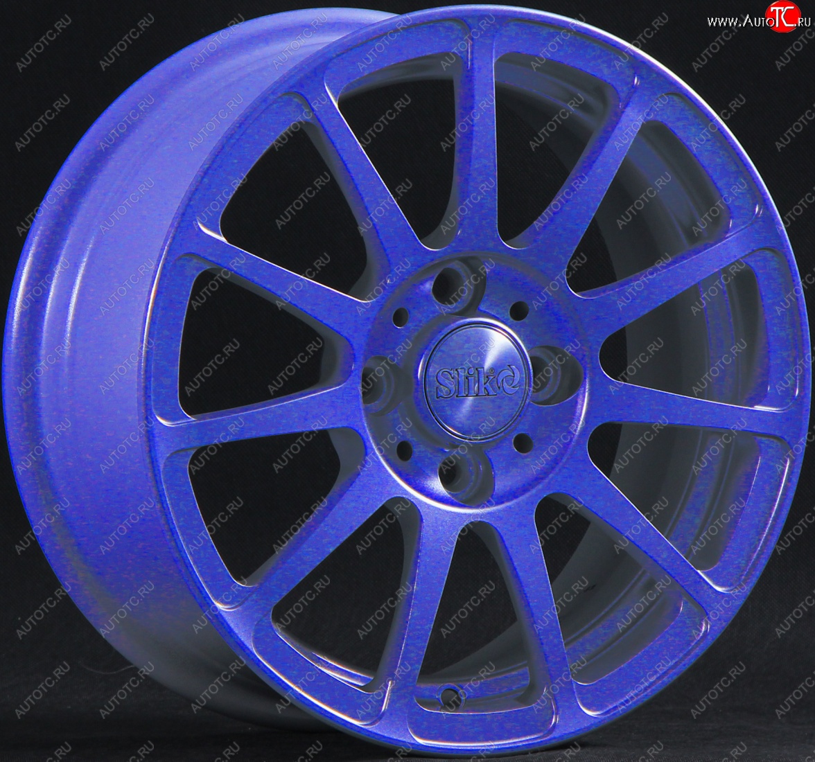 12 849 р. Кованый диск Slik Classik 5.5*14 (Cendy - blue)   (Цвет: Cendy - blue)  с доставкой в г. Воронеж