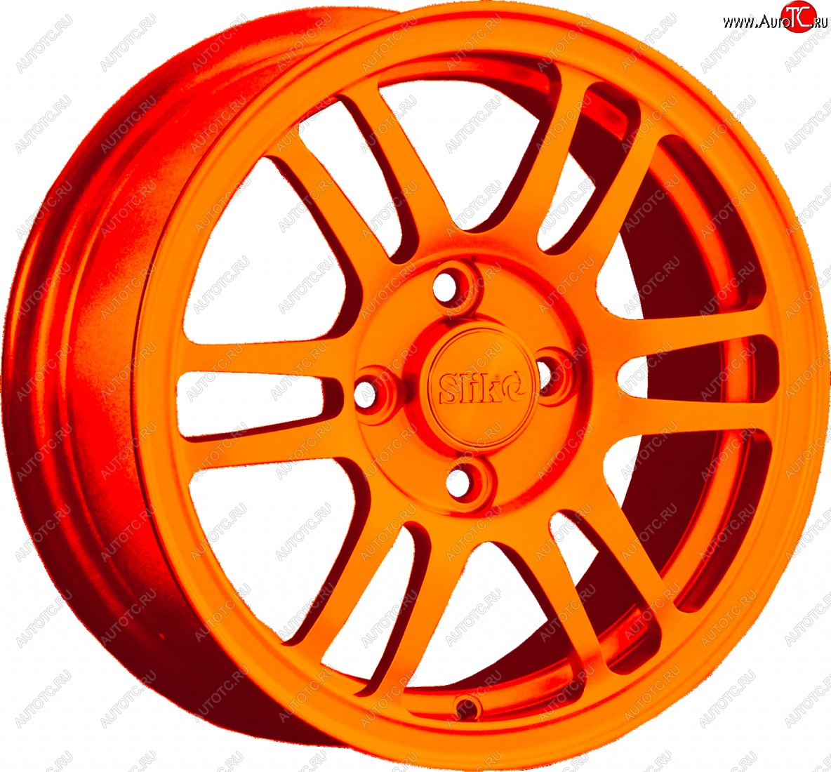12 799 р. Кованый диск Slik Classic L1712 6.0x14   (Ярко оранжевый (ORANGE))  с доставкой в г. Воронеж