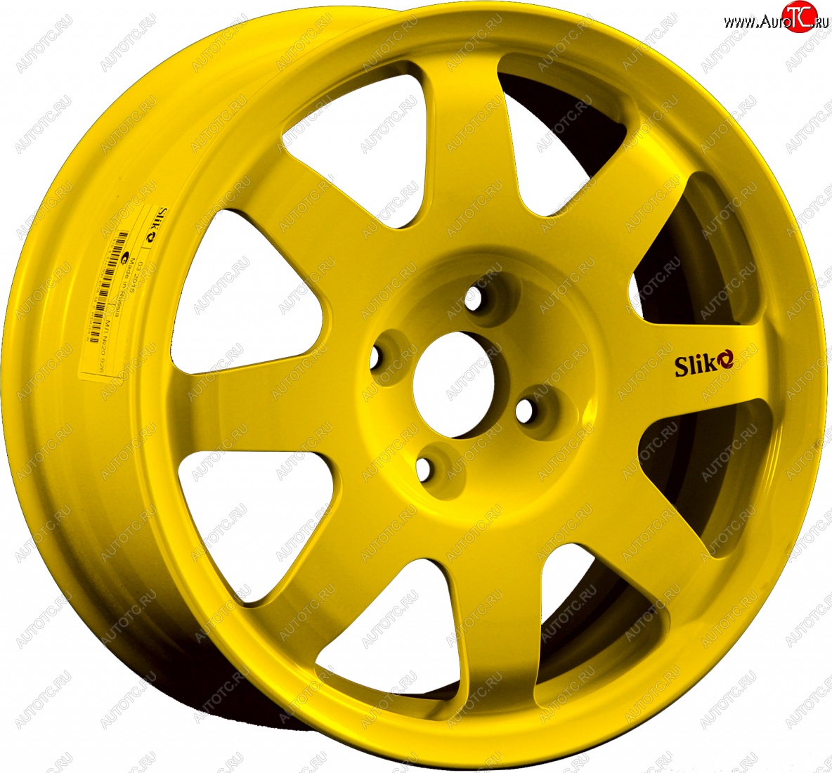 7 460 р. Кованый диск Slik Classic Sport L-181S 5.5x15   (Candy ярко-желтый (Candy YELLOW))  с доставкой в г. Воронеж