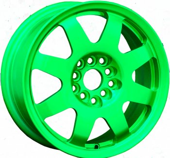 7 460 р. Кованый диск Slik Classic Sport L-181S 5.5x15   (RAL 6038 ярко-зеленый (6038))  с доставкой в г. Воронеж. Увеличить фотографию 2