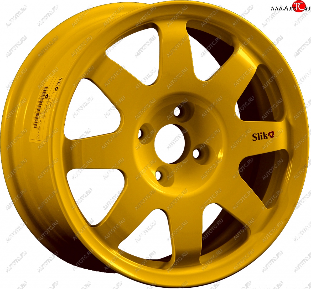 15 599 р. Кованый диск Slik Classic Sport L-181S 6.5x15   (Ярко желтый RAL1021 (YELLOW))  с доставкой в г. Воронеж