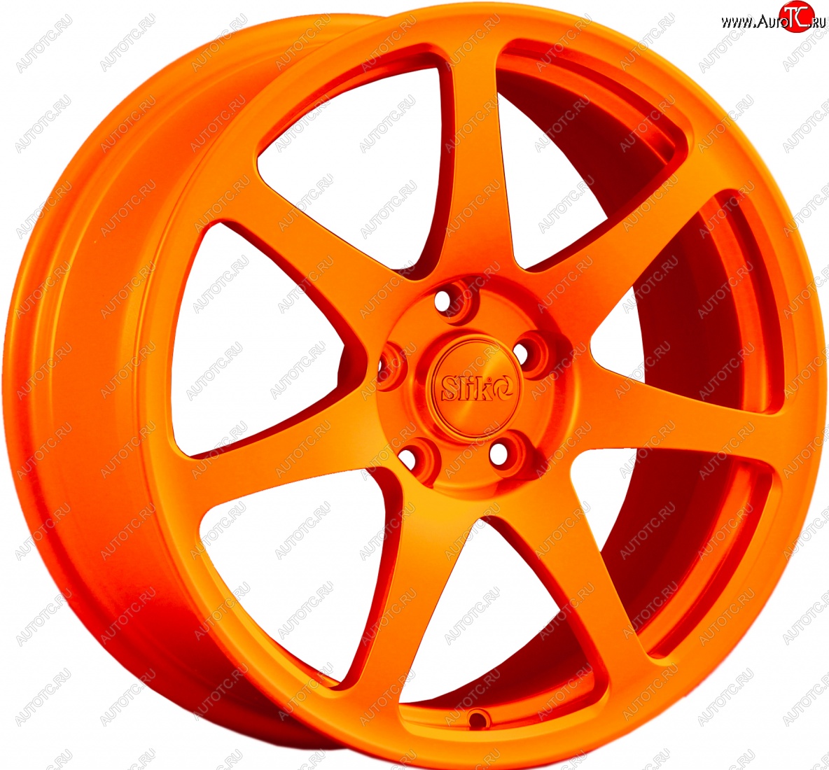 25 599 р. Кованый диск Slik Classic L-722 7.5x17   (Ярко оранжевый (ORANGE))  с доставкой в г. Воронеж