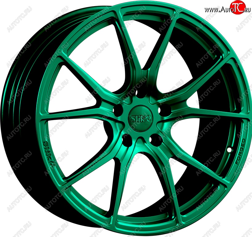 35 499 р. Кованый диск Slik PREMIUM L-827 8.5x18   (Candy изумрудно-зеленый (Candy Green))  с доставкой в г. Воронеж