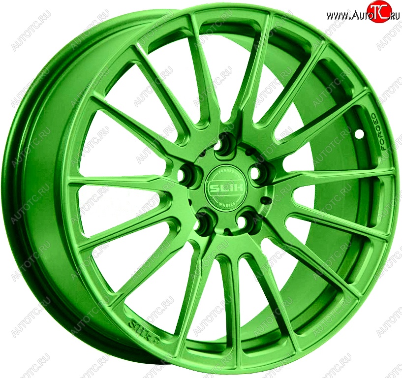 35 499 р. Кованый диск Slik PREMIUM L-838 8.5x18   (RAL 6038 ярко-зеленый (6038))  с доставкой в г. Воронеж