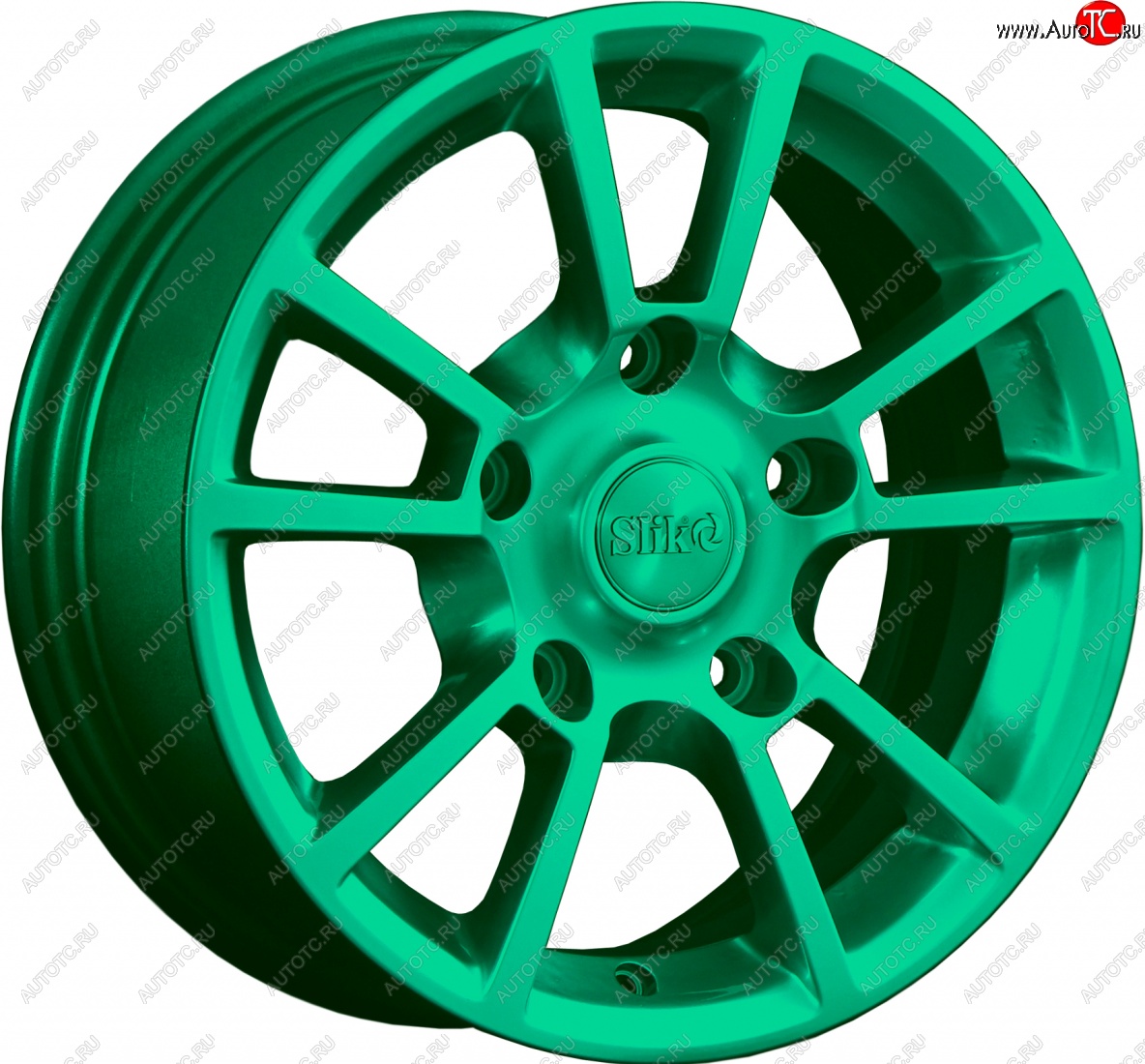 15 249 р. Кованый диск Slik Classic L-87 6.5x15   (Candy изумрудно-зеленый (Candy Green))  с доставкой в г. Воронеж