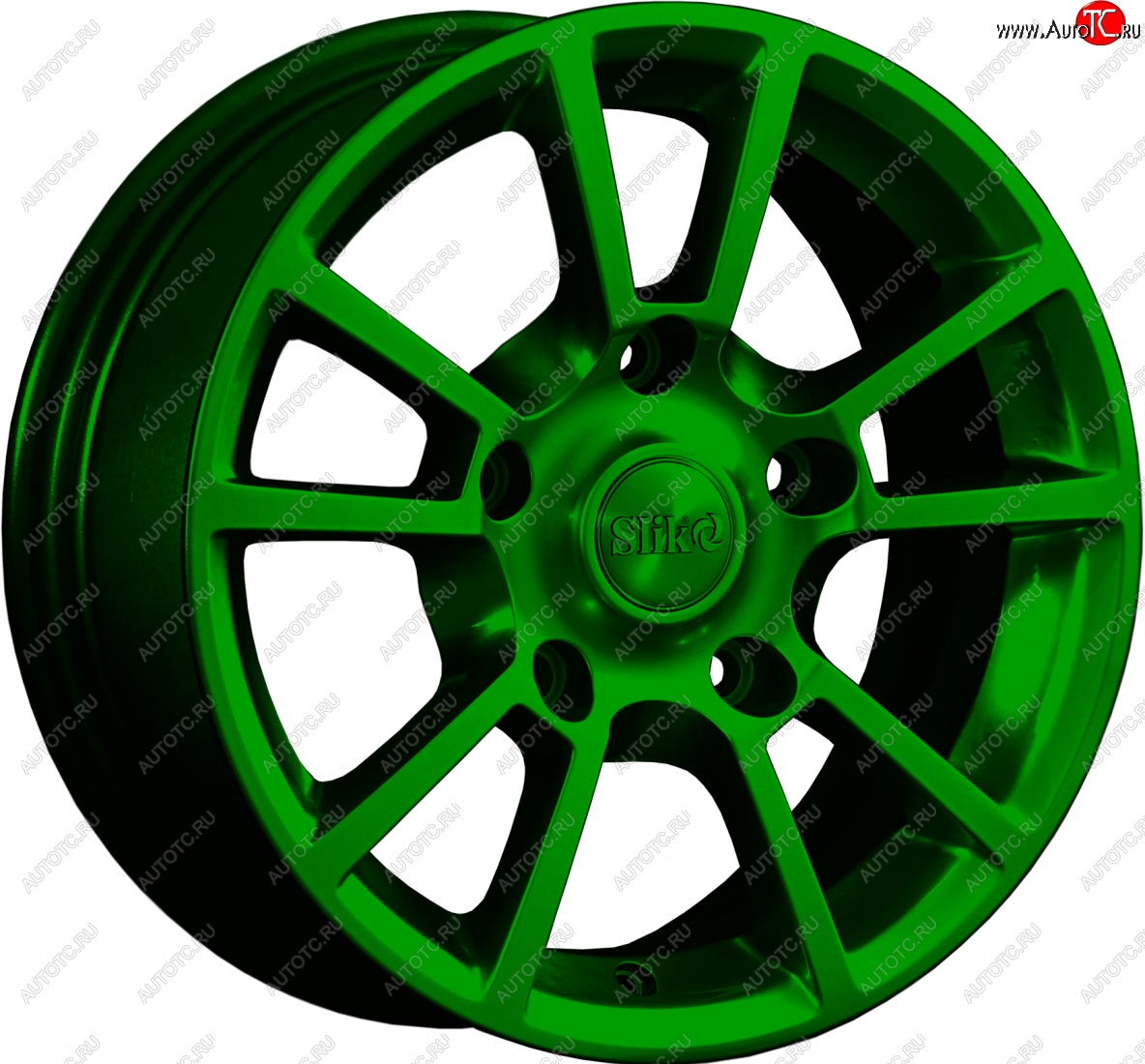 15 249 р. Кованый диск Slik Classic L-87 6.5x15   (Зеленый (GREEEN))  с доставкой в г. Воронеж