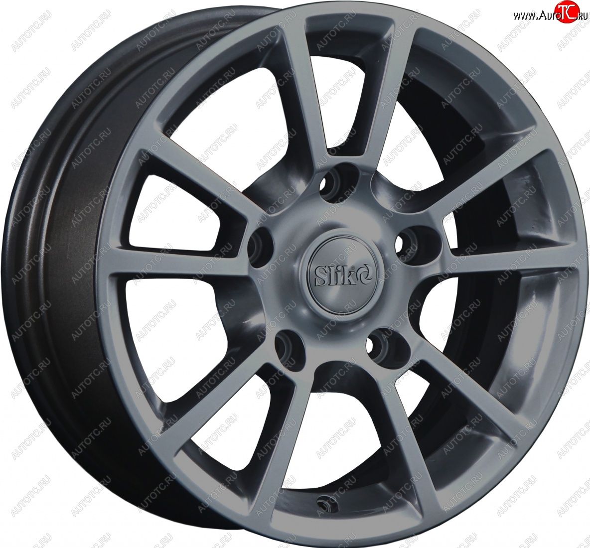 15 249 р. Кованый диск Slik Classic L-87 6.5x15   (Графит глянцевый (GM))  с доставкой в г. Воронеж