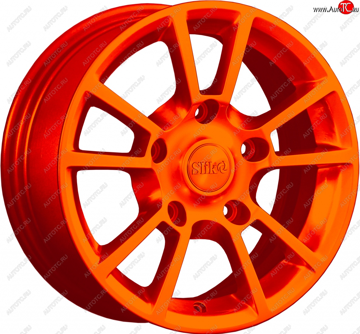 15 249 р. Кованый диск Slik Classic L-87 6.5x15   (Ярко оранжевый (ORANGE))  с доставкой в г. Воронеж