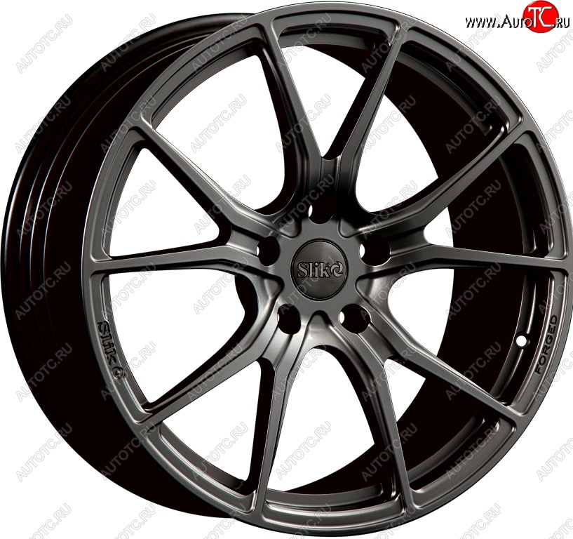 43 319 р. Кованый диск Slik PREMIUM L-916 8.5x19   (Темный хром (DC))  с доставкой в г. Воронеж