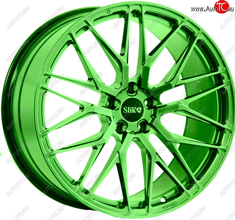 43 319 р. Кованый диск Slik PREMIUM L-918 8.5x19   (RAL 6038 ярко-зеленый (6038))  с доставкой в г. Воронеж