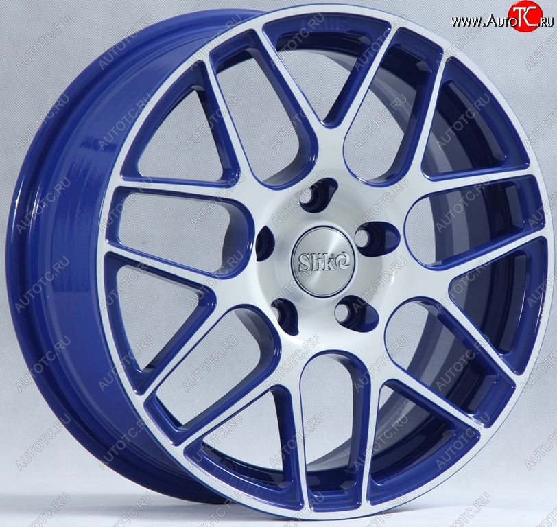 19 449 р. Кованый диск Slik premium R16x6.5 Синий с белой лицевой поверхностью (BLUEFW) 6.5x16   (Цвет: BLUEFW)  с доставкой в г. Воронеж