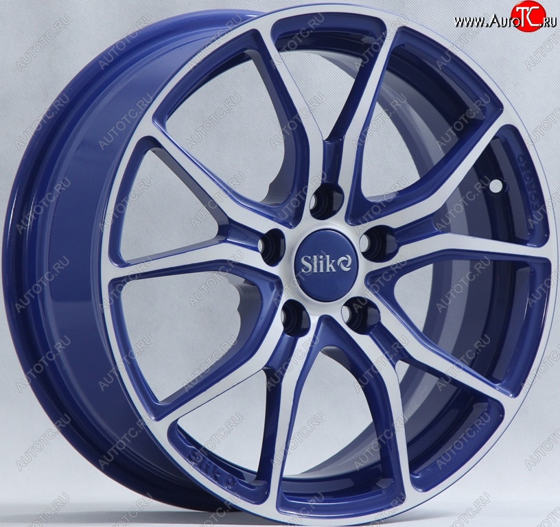 19 449 р. Кованый диск Slik premium R16x6.5 Синий с белой лицевой поверхностью (BLUEFW) 6.5x16   (Цвет: BLUEFW)  с доставкой в г. Воронеж