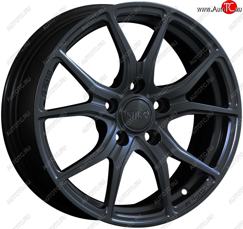 19 449 р. Кованый диск Slik premium R16x6.5 Черный глянцевый (BK) 6.5x16   (Цвет: BK)  с доставкой в г. Воронеж