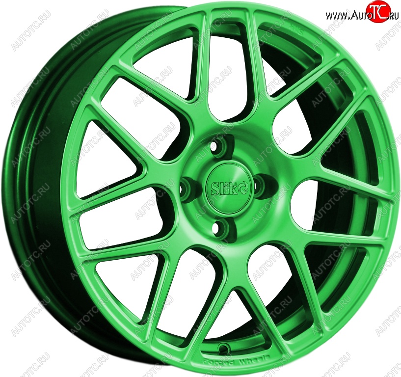 25 999 р. Кованый диск Slik premium R17x7.5 RAL 6038 ярко зеленый (6038) 7.5x17   (Цвет: 6038)  с доставкой в г. Воронеж
