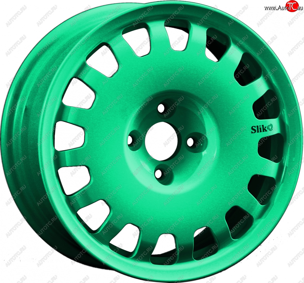 15 249 р. Кованый диск Slik Sport 6.5x15 (Candy изумрудно-зеленый) 6.5x15/4-5x98-120 D54.1-72.6   (Цвет: Candy изумрудно-зеленый)  с доставкой в г. Воронеж