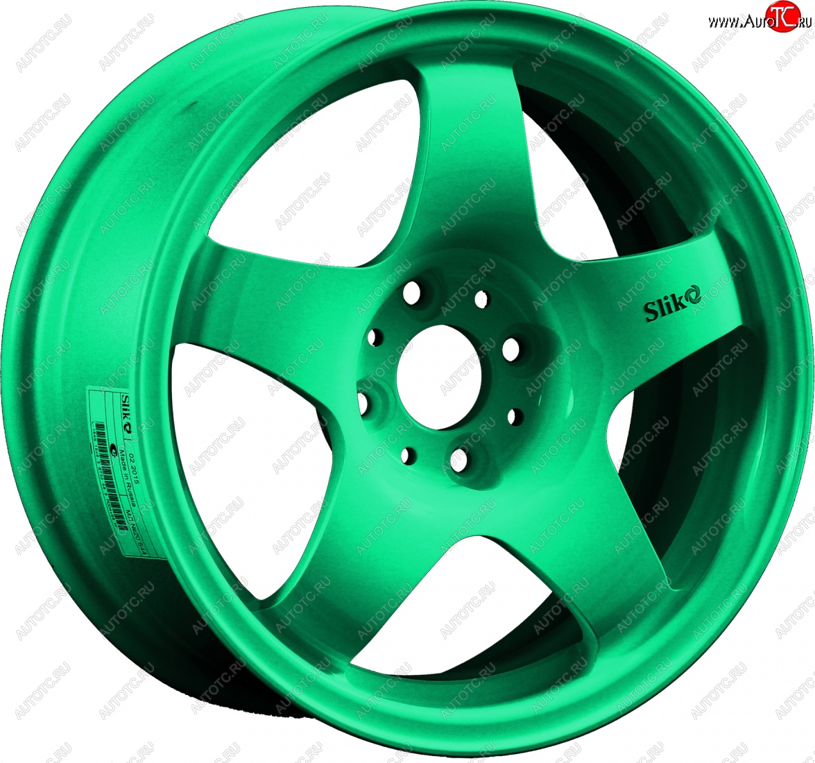7 899 р. Кованый диск Slik Sport 6.5x15 (Candy изумрудно-зеленый) 6.5x15/4-5x98-120 D54.1-72.6   (Цвет: Candy изумрудно-зеленый)  с доставкой в г. Воронеж