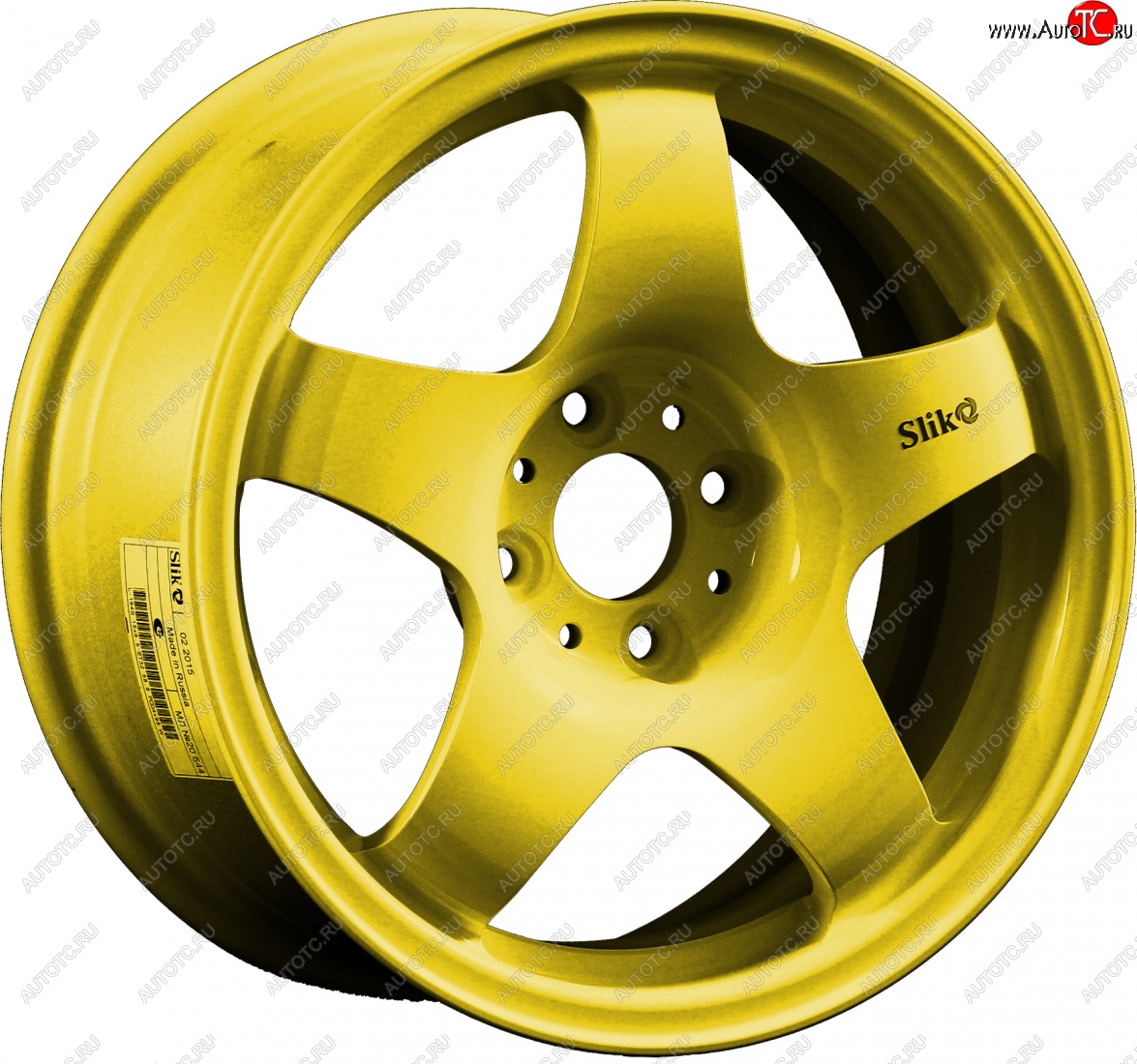 7 899 р. Кованый диск Slik Sport 6.5x15 (Candy ярко-желтый) 6.5x15/4-5x98-120 D54.1-72.6   (Цвет: Candy ярко-желтый)  с доставкой в г. Воронеж