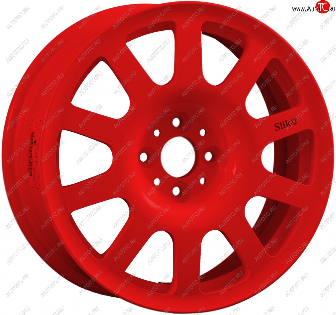 11 049 р. Кованый диск Slik SPORT R16x6.5 Candy RED красный 6.5x16   (Цвет: Candy RED красный 6.5x16)  с доставкой в г. Воронеж