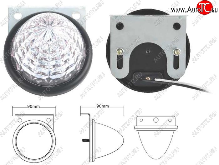 133 р. Универсальный поворотник диодный SAT (12V/24V, белый) Volkswagen Beetle A5 (5С1) хэтчбэк 3 дв. дорестайлинг (2011-2016) (12V)  с доставкой в г. Воронеж