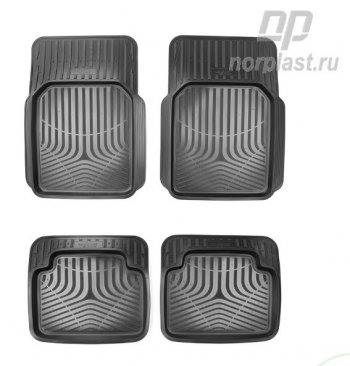 Коврики в салон универсальные (с бортиком) Norplast Unidec Renault Koleos 1 Phase 2 (2011-2013) (Цвет: черный)