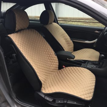 2 999 р. Универсальная накидка на сиденья Lord Autofashion Кристалл (трикотаж, 2 места)   (Бежевый)  с доставкой в г. Воронеж. Увеличить фотографию 2