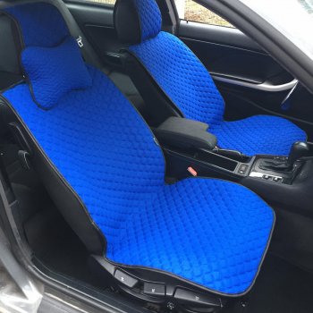 2 799 р. Универсальная накидка на сиденья Lord Autofashion Кристалл (трикотаж, 2 места)   (Синий)  с доставкой в г. Воронеж. Увеличить фотографию 2