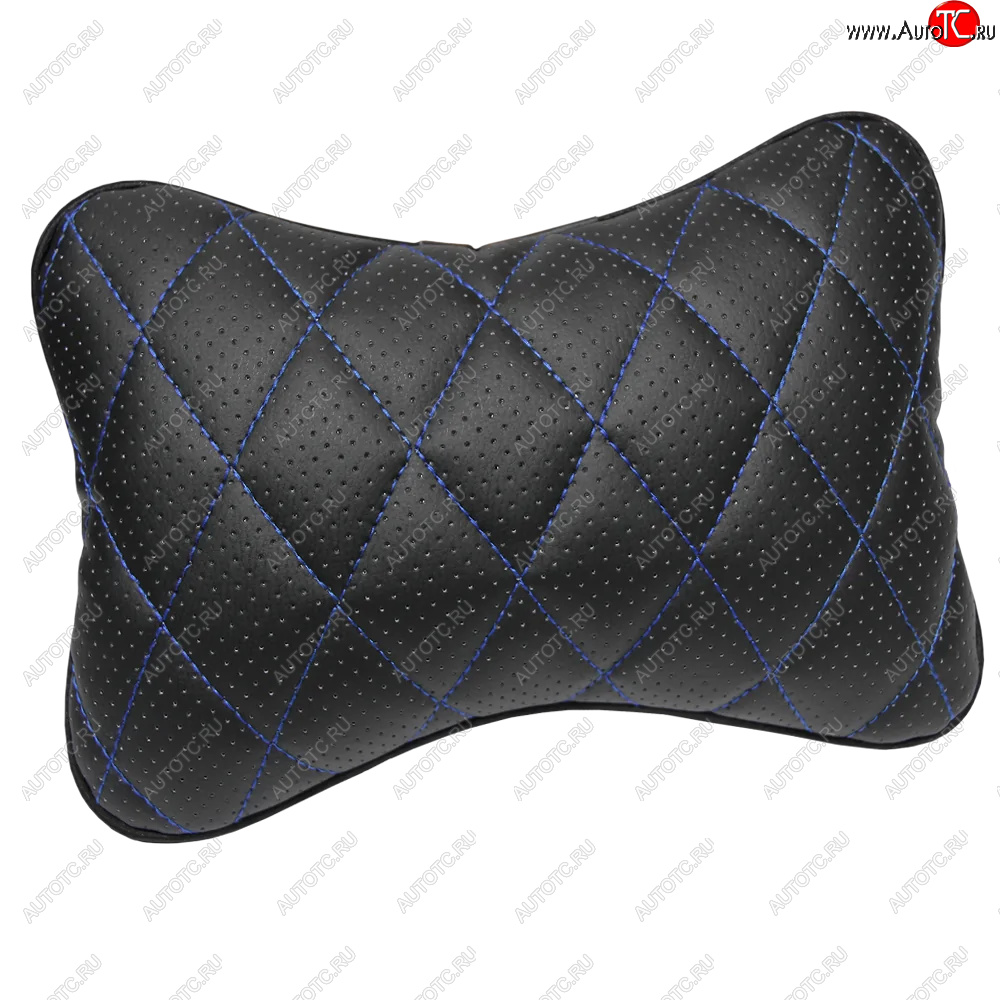 349 р. Подушка-косточка Lord Autofashion Ромб (Илана+Орегон)   (Черный + Черный + Синий)  с доставкой в г. Воронеж