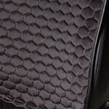 3 299 р. Комплект накидок на сиденья Lord Autofashion Тейлор (велюр, 2 места)   (Чёрный 800/Бежевый)  с доставкой в г. Воронеж. Увеличить фотографию 2
