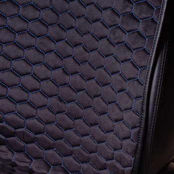 3 299 р. Комплект накидок на сиденья Lord Autofashion Тейлор (велюр, 2 места)   (Чёрный/Синий)  с доставкой в г. Воронеж. Увеличить фотографию 2