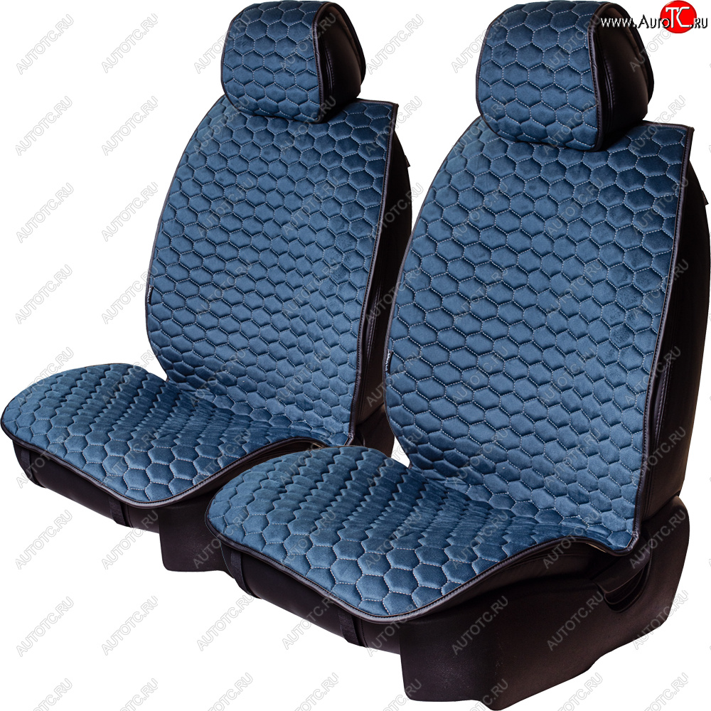 3 299 р. Комплект накидок на сиденья Lord Autofashion Тейлор (велюр, 2 места)   (Мурена 2933)  с доставкой в г. Воронеж