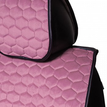 3 299 р. Комплект накидок на сиденья Lord Autofashion Тейлор (велюр, 2 места)   (Розовый 465)  с доставкой в г. Воронеж. Увеличить фотографию 3