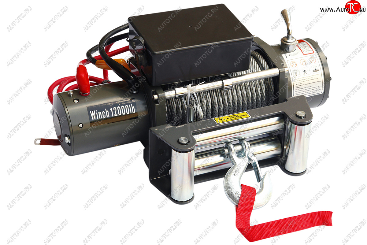 26 999 р. Лебёдка электрическая 12000 lbs 5443 кг Electric Winch (влагозащищенная) Toyota Sienna XL20 дорестайлинг (2003-2006) (стальной трос)  с доставкой в г. Воронеж