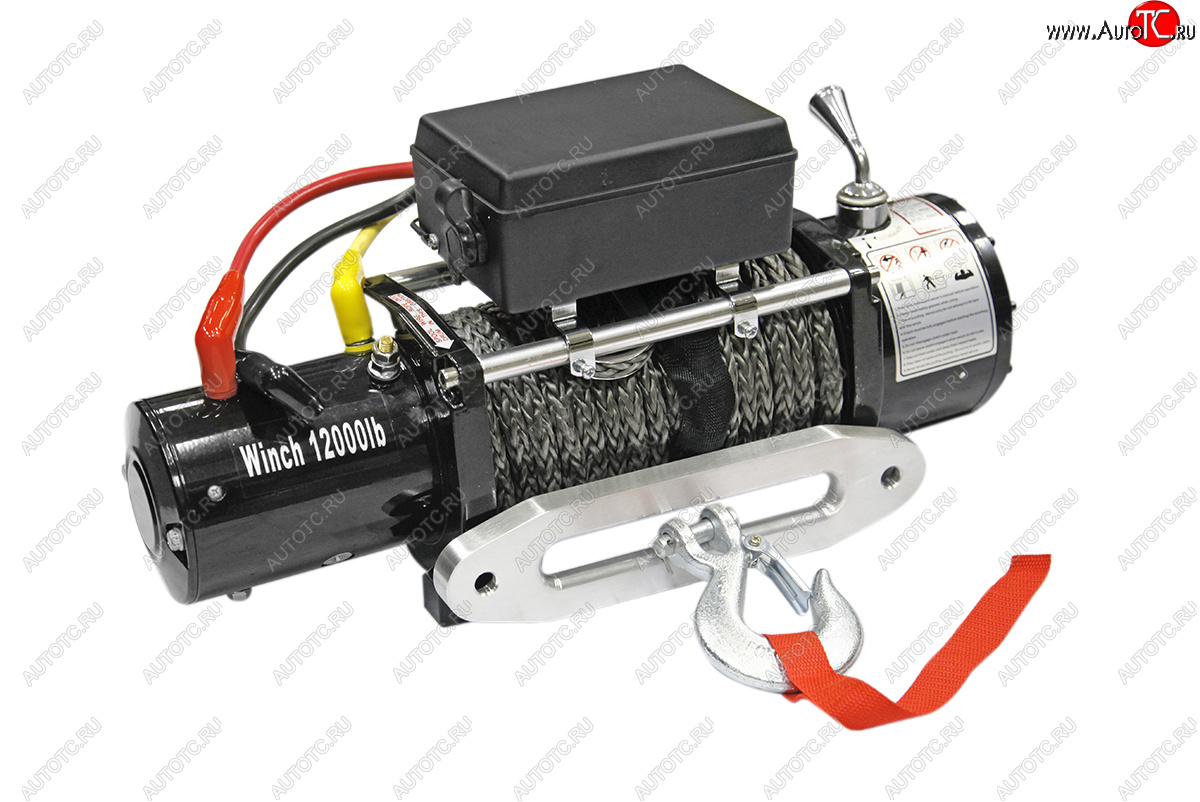 24 499 р. Лебёдка электрическая 12000 lbs 5443 кг Electric Winch (влагозащищенная) Lincoln Navigator 3 (2007-2014) (синтетический трос)  с доставкой в г. Воронеж