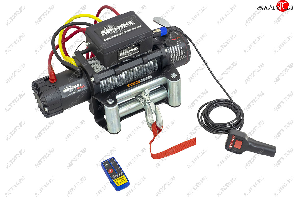28 999 р. Лебёдка электрическая SPIDER 12000 lbs 5443 кг Electric Winch (влагозащищенная) Chevrolet Rezzo (2000-2008) (стальной трос)  с доставкой в г. Воронеж