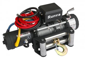 Лебёдка электрическая 9500 lbs 4350 кг Спорт Runva (стальной трос) 