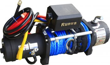 Лебёдка электрическая 9500 lbs 4350 кг Runva (СПОРТ)  (синтетический трос)