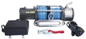 Лебёдка электрическая 12000S CM Winch (синтетический трос) 