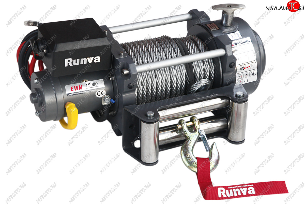 89 999 р. Лебёдка электрическая (индустр.) 15000 lbs 6800 кг Runva (24v) Yamaha YFZ 450R (2016-2025) (стальной трос)  с доставкой в г. Воронеж