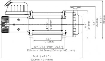 86 999 р. Лебёдка электрическая Runva (индустр., 12V)   (17500 lbs (7930 кг))  с доставкой в г. Воронеж. Увеличить фотографию 3