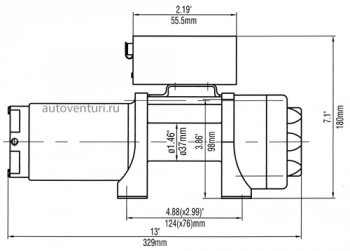23 289 р. Лебёдка электрическая 3500A lbs 1588 кг Runva Ford C-max Mk1 рестайлинг (2007-2010) (стальной трос)  с доставкой в г. Воронеж. Увеличить фотографию 12