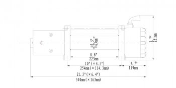 56 279 р. Лебёдка электрическая 5000 lbs 2268 кг Runva Ford C-max Mk1 рестайлинг (2007-2010) (стальной трос)  с доставкой в г. Воронеж. Увеличить фотографию 5