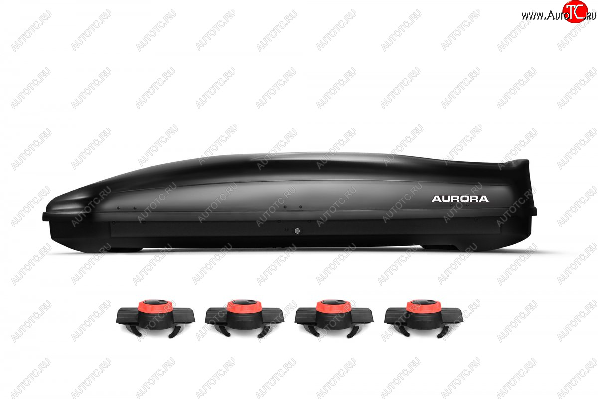 27 899 р. Багажный бокс AURORA (560 л/213x84x42 см, двусторонний, крепление краб) на крышу   (Black Metallic Glossy)  с доставкой в г. Воронеж