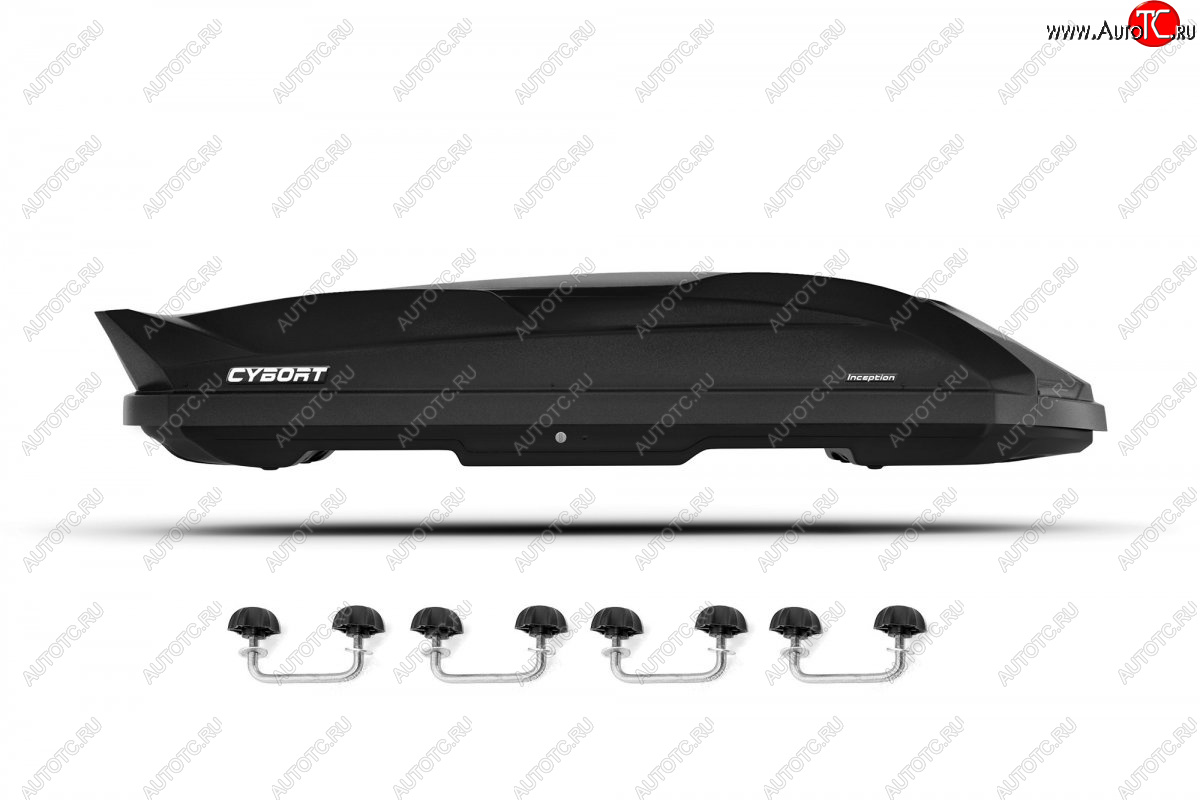 29 949 р. Автобокс CYBORT Inception (210х80х45 см, двусторонний, крепление скоба)   (Black LC)  с доставкой в г. Воронеж