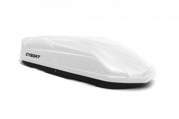 39 799 р. Багажный бокс CYBORT CarNet (460 л/206x86x40 см, двухсторонний, быстросъемные крепления краб) на крышу Nissan Gloria (1979-1983) (белый матовый с защитным покрытием Raptor)  с доставкой в г. Воронеж. Увеличить фотографию 9