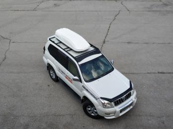 27 599 р. Автобокс LEVEL Касатка (450 л. 190х80х45 см)   (Белый)  с доставкой в г. Воронеж. Увеличить фотографию 4