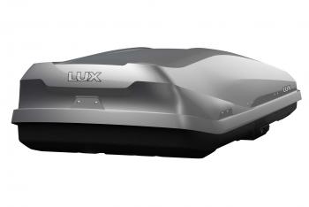 54 599 р. Багажный бокс (470 л 206х75х36 см, двусторонний) LUX IRBIS 206   (серый металлик)  с доставкой в г. Воронеж. Увеличить фотографию 4